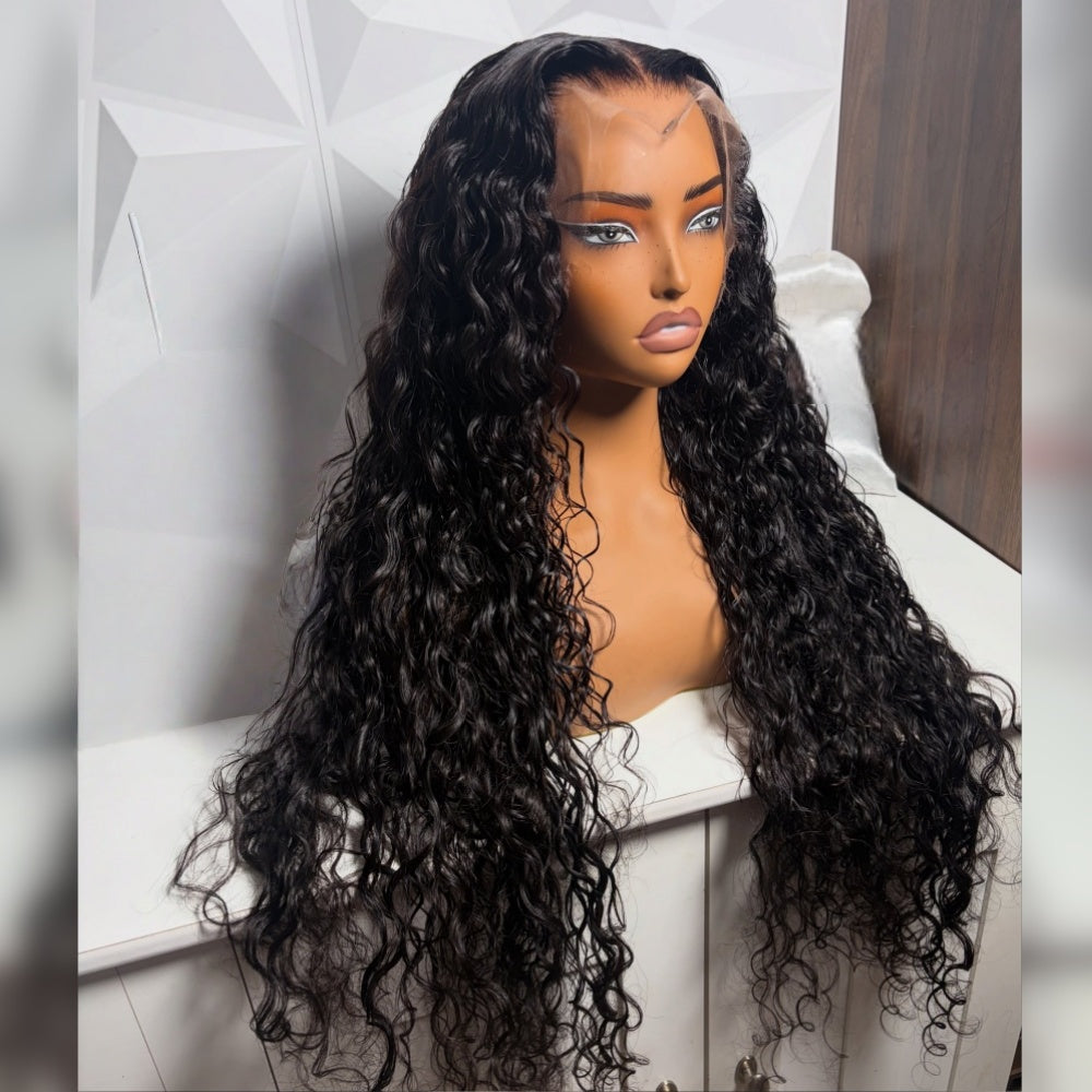 "Mini Knotless" 13x6 HD Lace Super Pre-Plucked Custom Hairline High Density Italian Wave Wig