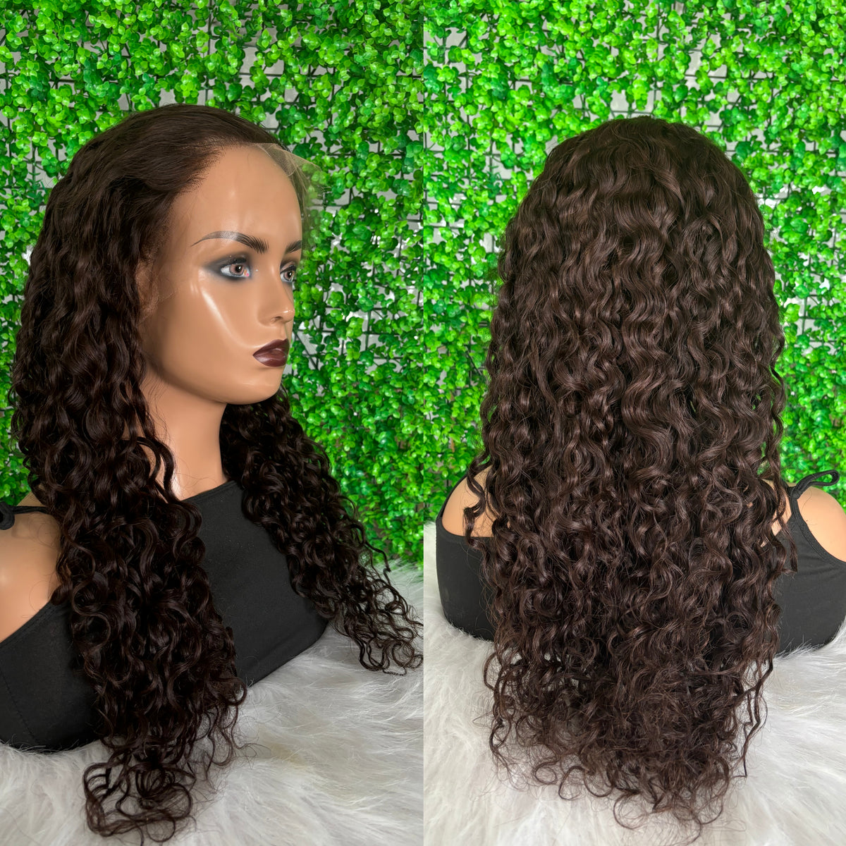Upgraded Full Lace Wig (All Lace No Mesh) Super Pre-plucked Swiss Human Hair Wig with Invisible Strap Water Wave