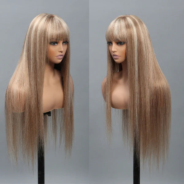Highlight Straight 13X4 Lace Wig with Bang