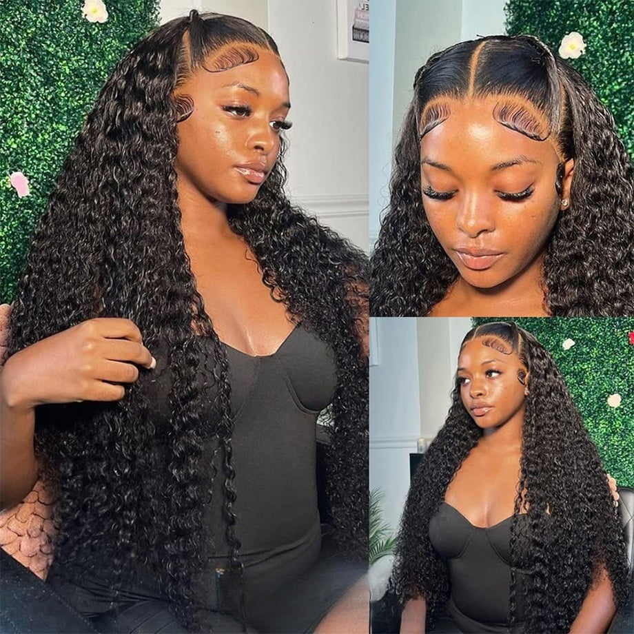 360 Transparent Lace Frontal Pre-plucked Hairline 250% Density Wig - Curly