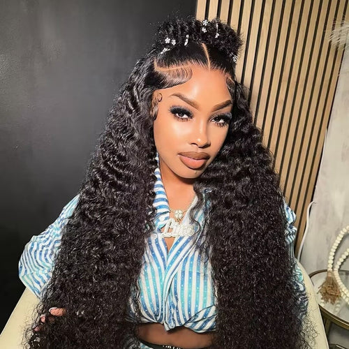 "Mini Knotless"13X6 SUPER Pre-Plucked Custom Hairline Deep Wave Wig