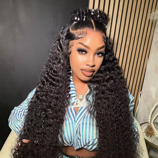 "Mini Knotless"13X6 SUPER Pre-Plucked Custom Hairline Deep Wave Wig