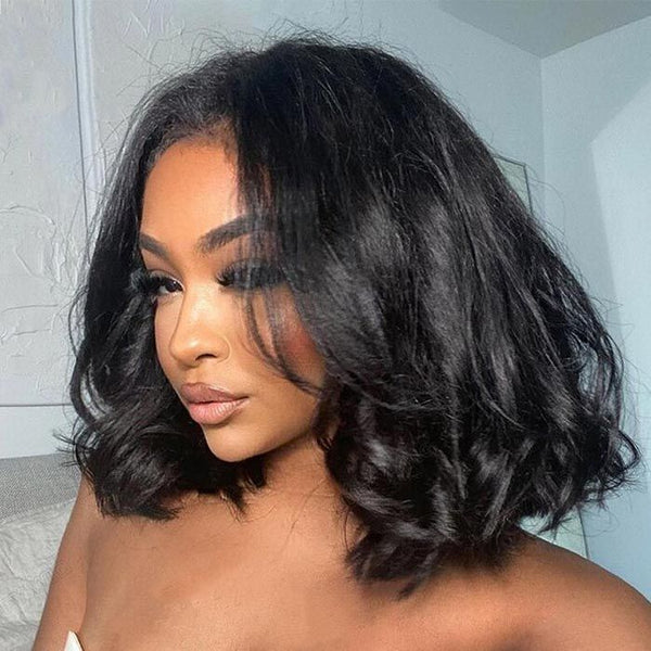 Body Wave Lace Front  Bob Fake Scalp Wigs