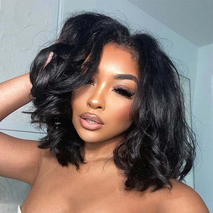 Body Wave Lace Front  Bob Fake Scalp Wigs