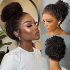 PRE-CUT EAR TAB 360 Lace Swiss Lace Curly With Invisible Adjustable Strap And Curly Edges All Around