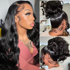 Upgraded Full Lace Wig (All Lace No Mesh) Transparent Lace Human Hair Wig with Invisible Strap Body Wave
