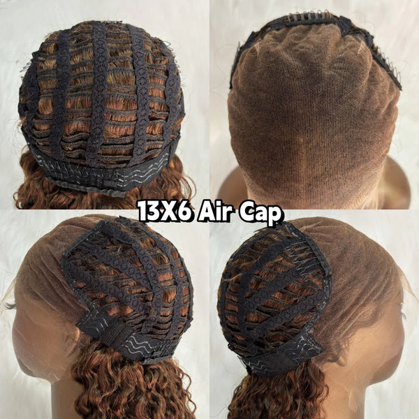 Glueless Air Cap "Mini Knotless" 5X5/13X6 HD Lace Front Wig - Curly