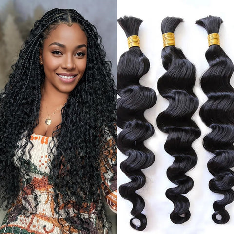 Loose Wave Bulk Hair Bundles