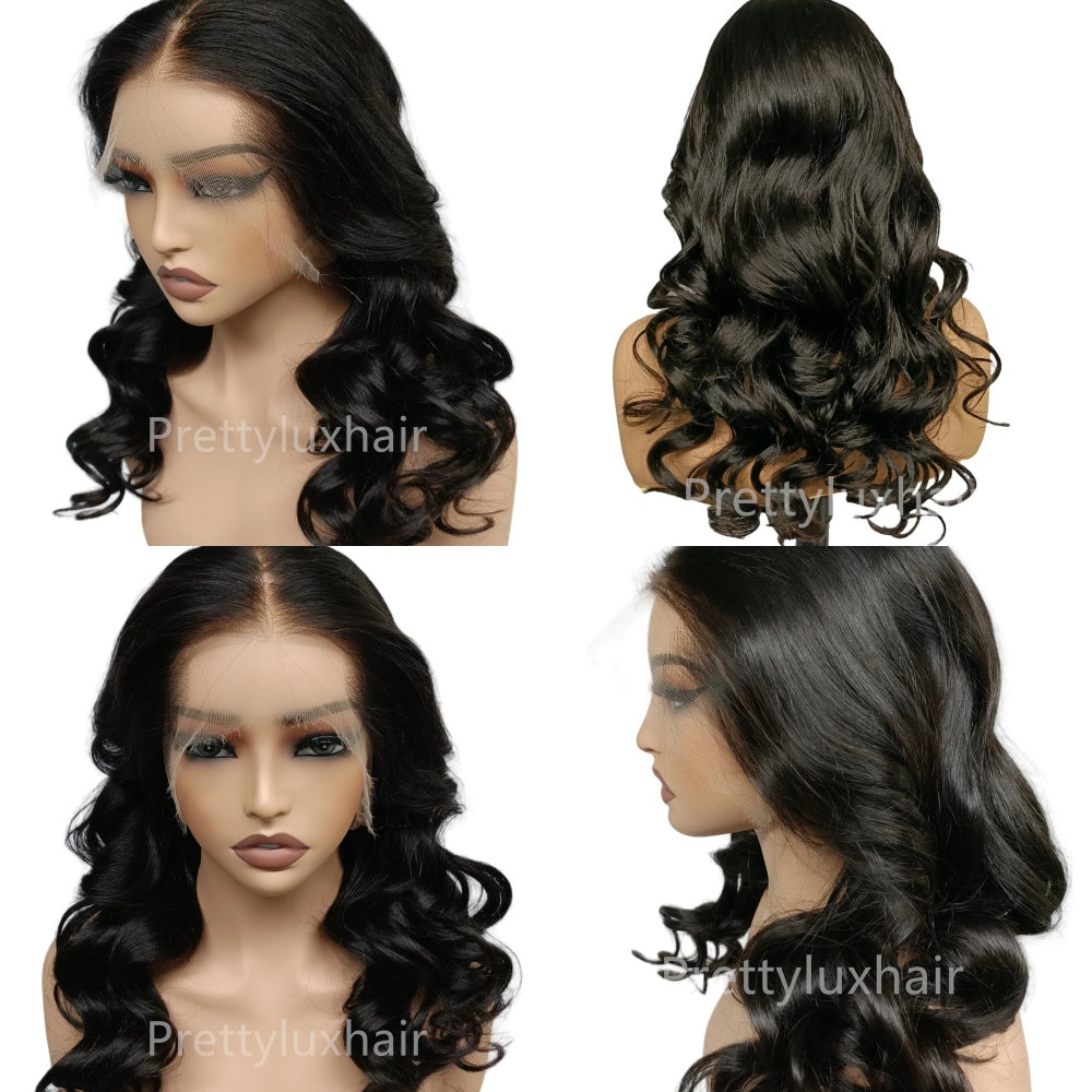 Pre-Lux PRESHAPED Natural Hairline 360 Swiss Lace Body Wave Wig