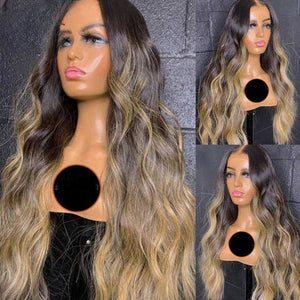 13x4/13x6 Transparent Lace Pre-plucked Ombre color Body Wave Human Hair Wig