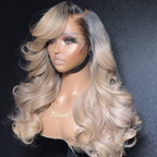 【Lux Customization】13x6 Blonde Colored Body Wave Human Hair Swiss Lace Front Wig