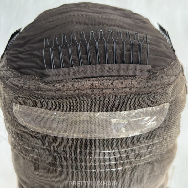 PRE-CUT EAR TAB 360 Lace Swiss Lace Body Wave With Invisible Adjustable Strap And Curly Edges All Around