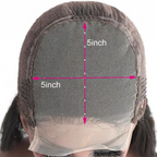 5x5 Transparent Lace Closure Glueless Body Wavy with Curtain Bangs Wig