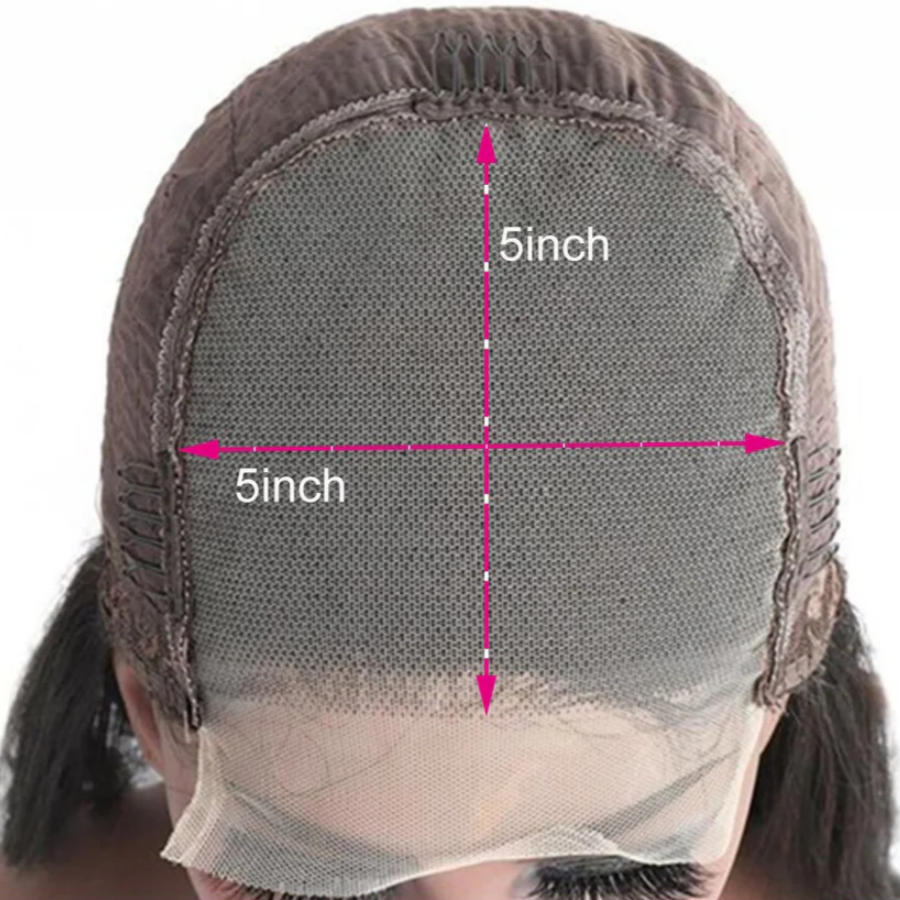 5x5 Transparent Lace Closure Glueless Body Wavy with Curtain Bangs Wig