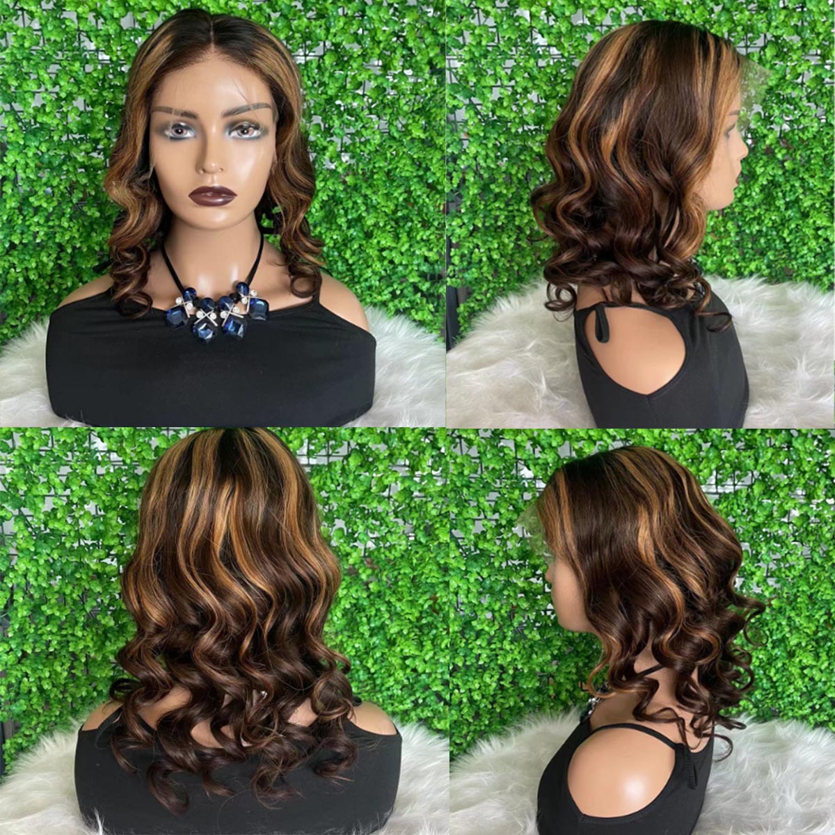 SUPER Pre-Plucked Hairline Swiss Lace Colored Wavy Lace Wig