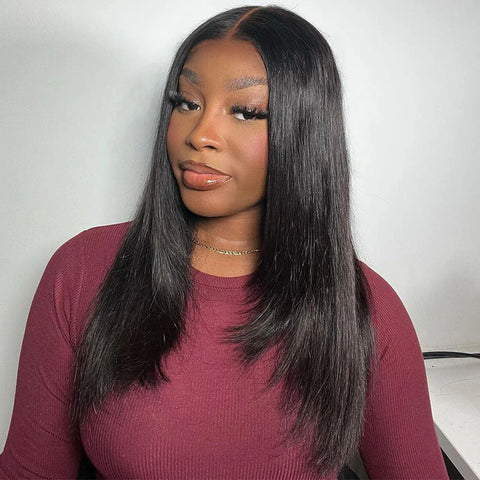 Layered Cut 13X6 Swiss Lace Front SUPER Pre-plucked Hairline 250% Density Straight Wig