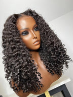 Upgraded Full Lace Wig (All Lace No Mesh) Super Pre-plucked Swiss Lace Human Hair Wig with Invisible Strap Burmese Curly