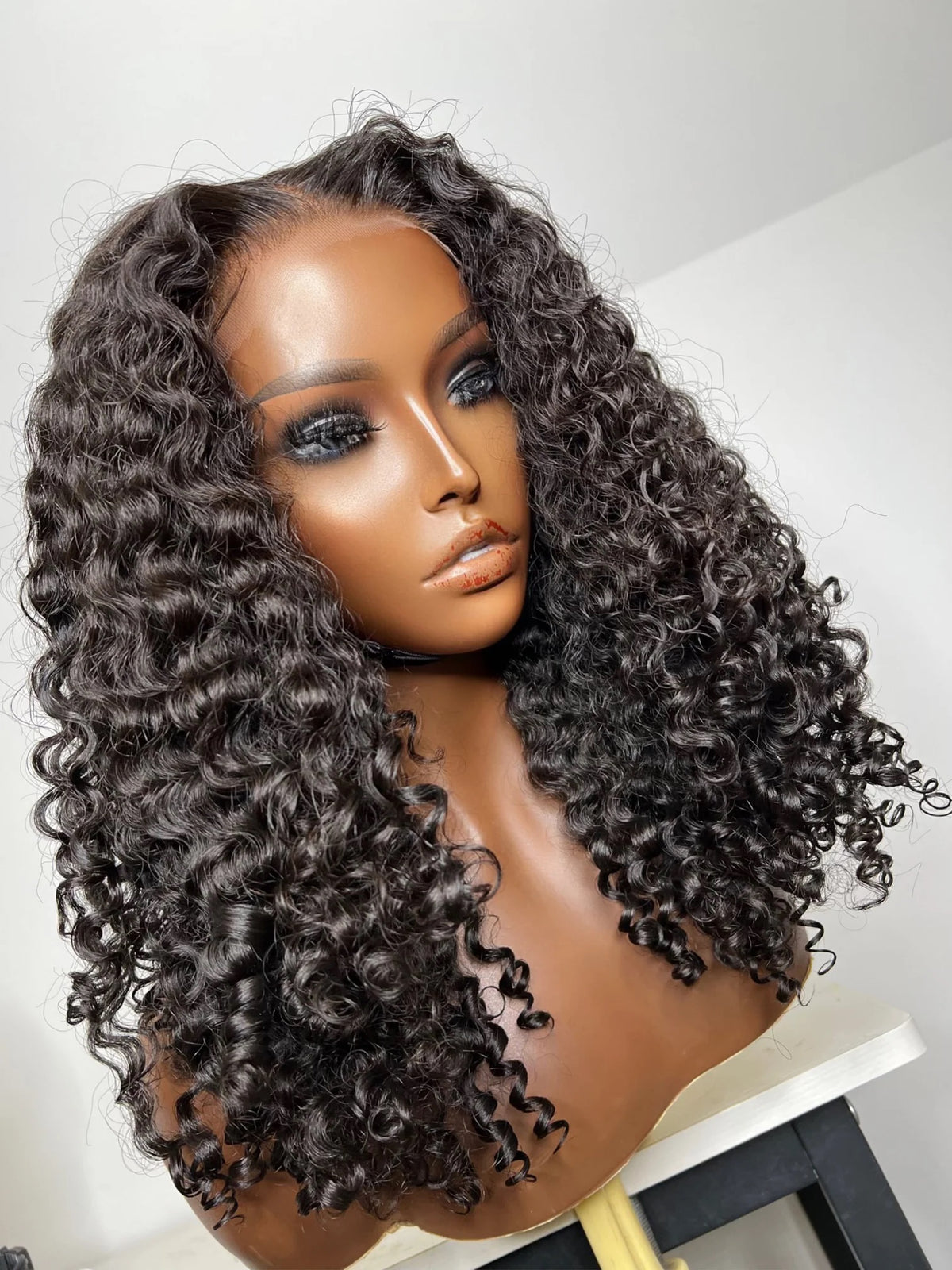 Upgraded Full Lace Wig (All Lace No Mesh) Super Pre-plucked Swiss Lace Human Hair Wig with Invisible Strap Burmese Curly