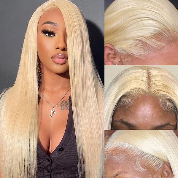 Blonde 13*4  Lace Front  Fake Scalp Wigs