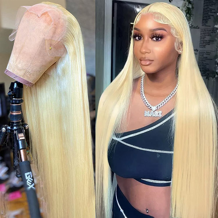 Blonde 13*4  Lace Front  Fake Scalp Wigs