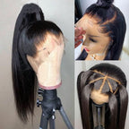 Upgraded Full Lace Wig (All Lace No Mesh) Super Pre-plucked Swiss Lace Human Hair Wig with Invisible Strap Straight
