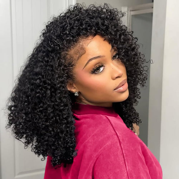 Upgraded "Mini Knotless" Full Lace/Whole Lace No Mesh Wig Kinky Curly