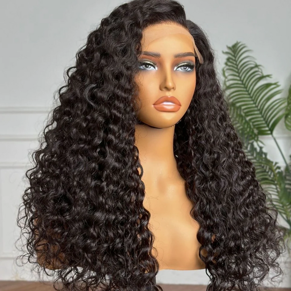 "Mini Knotless"13x6 Fitted Cap Glueless HD Lace Super Pre-Plucked Custom Hairline Burmese Curls Wig