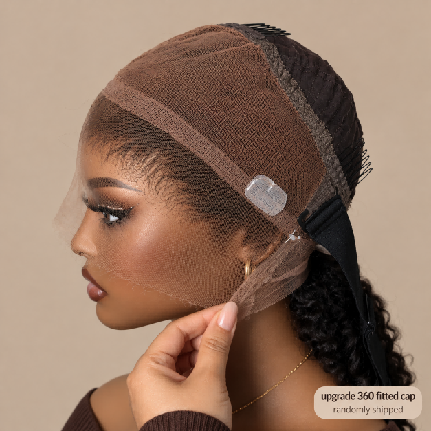 PRE-CUT EAR TAB 360 Lace “Mini-Knotless” Swiss Lace Body Wave With Invisible Adjustable Strap