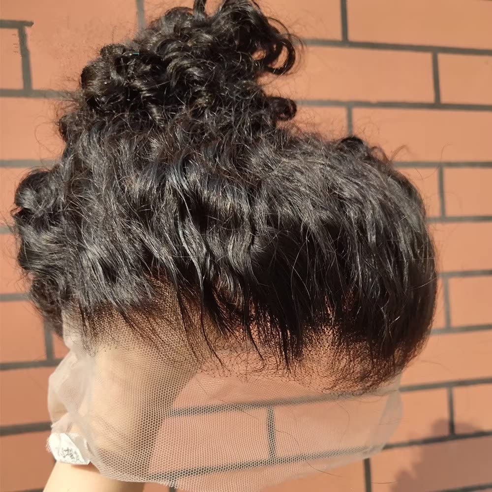 Upgraded Full Lace Wig (All Lace No Mesh) Super Pre-plucked Swiss Human Hair Wig with Invisible Strap Water Wave