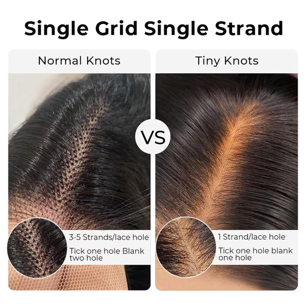 "Mini Knotless"13X6 SUPER Pre-Plucked Custom Hairline Kinky Straight Wig