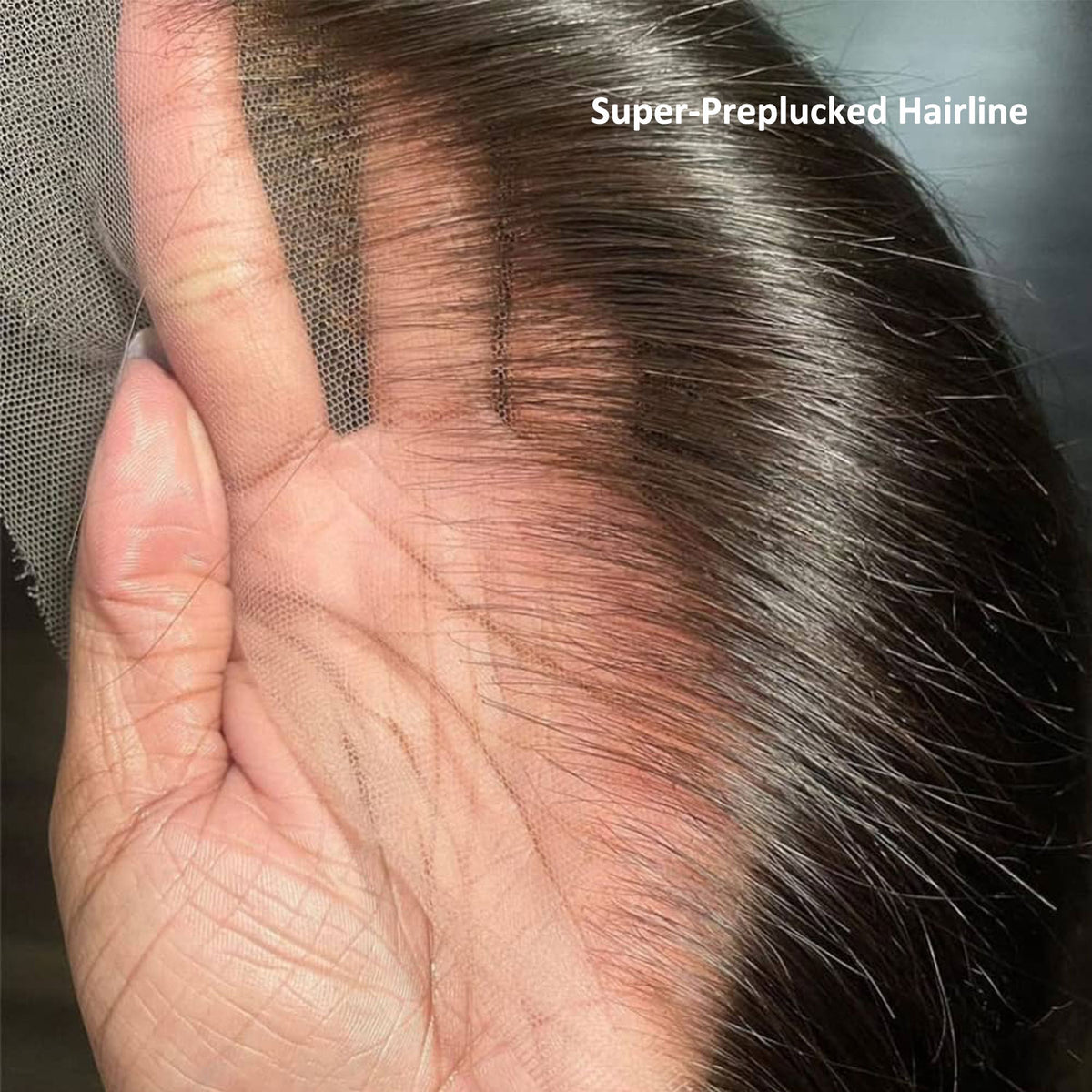 "Mini Knotless" FAKE SCALP 13X6 SUPER Pre-Plucked Custom Hairline Silky Straight Wig