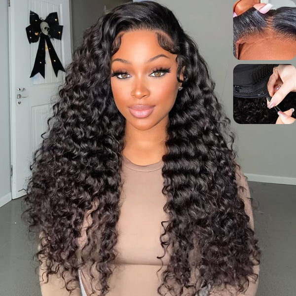 "Mini Knotless"13X6 SUPER Pre-Plucked Custom Hairline Deep Wave Wig