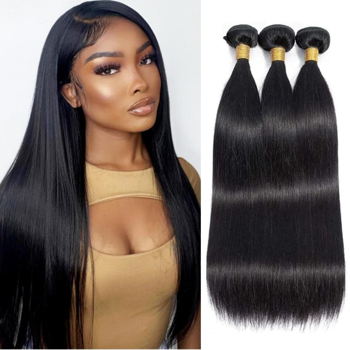 Straight Human Hair Bundles