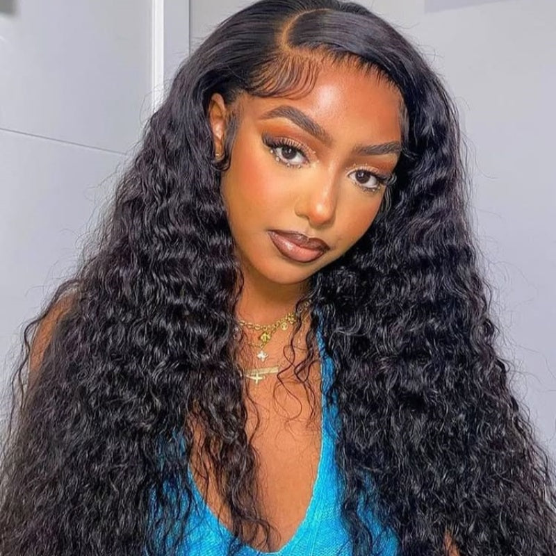 13x6 Fitted Cap Glueless HD Lace Super Pre-Plucked Custom Hairline Natural Wave Wig