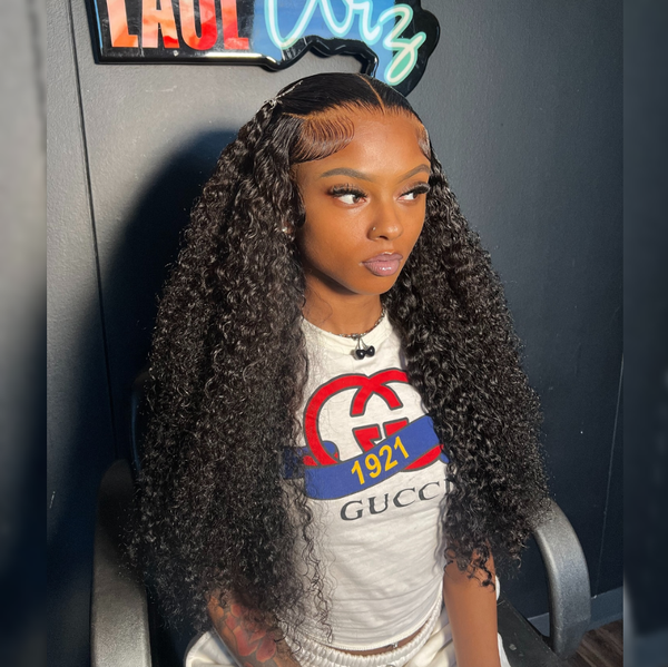 Upgraded Full Lace Wig (All Lace No Mesh) Transparent Lace Human Hair Wig with Invisible Strap Curly