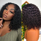 Curly Bob Wig Lace Front  Bob Fake Scalp Wigs