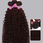 Reddish Brown Jerry Curly Human Hair Bundles