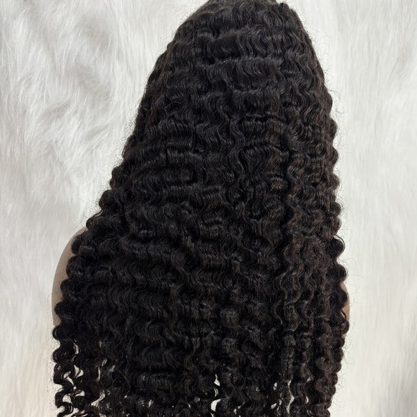 "Mini Knotless"13x6 Fitted Cap Glueless HD Lace Super Pre-Plucked Custom Hairline Burmese Curls Wig