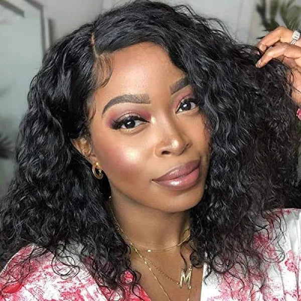Wavy Wig Lace Front Bob Fake Scalp Wigs