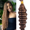 #4/#27/#30 Mix Color Deep Wave Bulk Hair Bundles