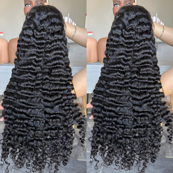 13x6 Full Frontal Drawstring  Pre-Cut Swiss Lace Closure Wig - Burmese Curly
