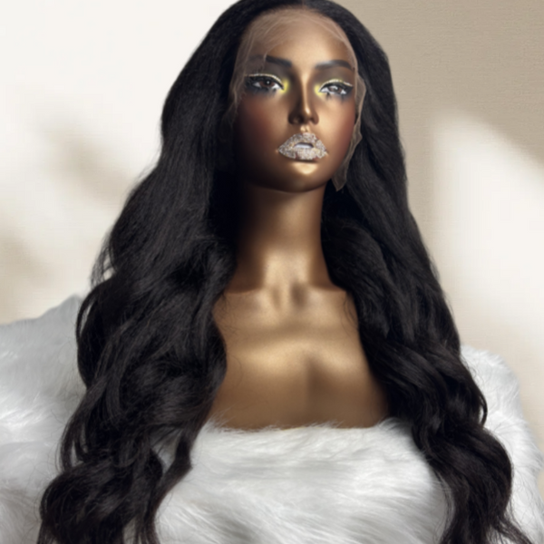 "Mini Knotless" 13x6 HD Lace Super Pre-plucked Hairline Wig - Yaki Wave