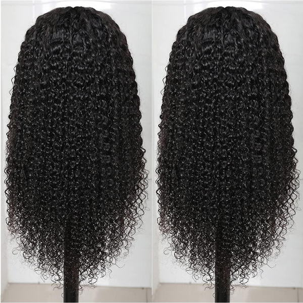 Natural 4C Edge Skin Melt Lace Frontal Wig Afro Kinky Curly