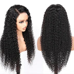 Upgraded Full Lace Wig (All Lace No Mesh) Super Pre-plucked Swiss Lace Human Hair Wig with Invisible Strap Curly