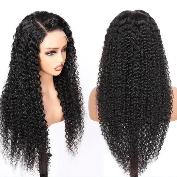 Upgraded Full Lace Wig (All Lace No Mesh) Super Pre-plucked Swiss Lace Human Hair Wig with Invisible Strap Curly