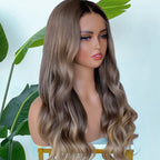 【Lux Customization】5X5/ 13x4 HD Lace Highlighs Ombre Brown to Blonde Wave Wig