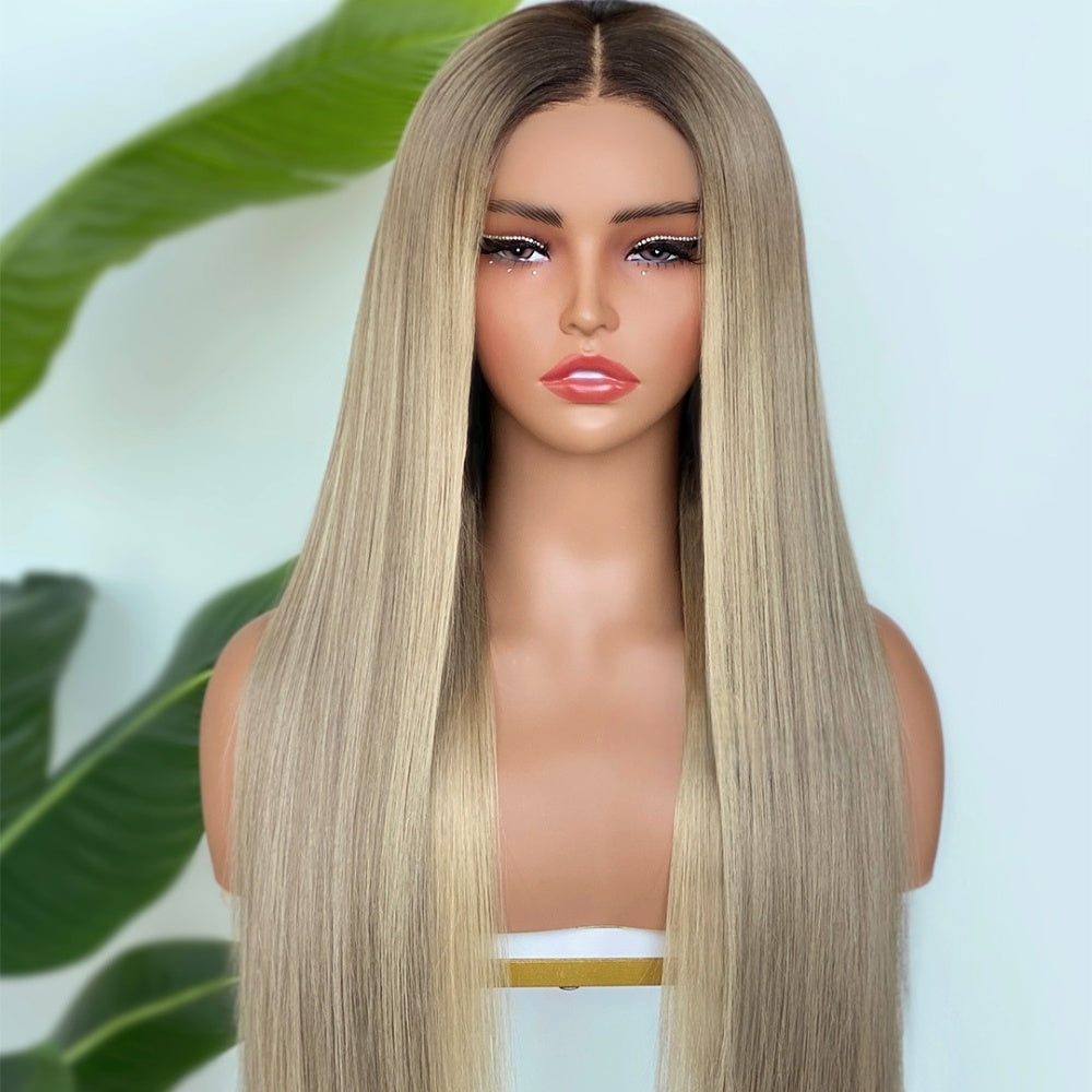 【Lux Customization】5X5/ 13x4 HD Lace Ombre Blonde Straight Wig