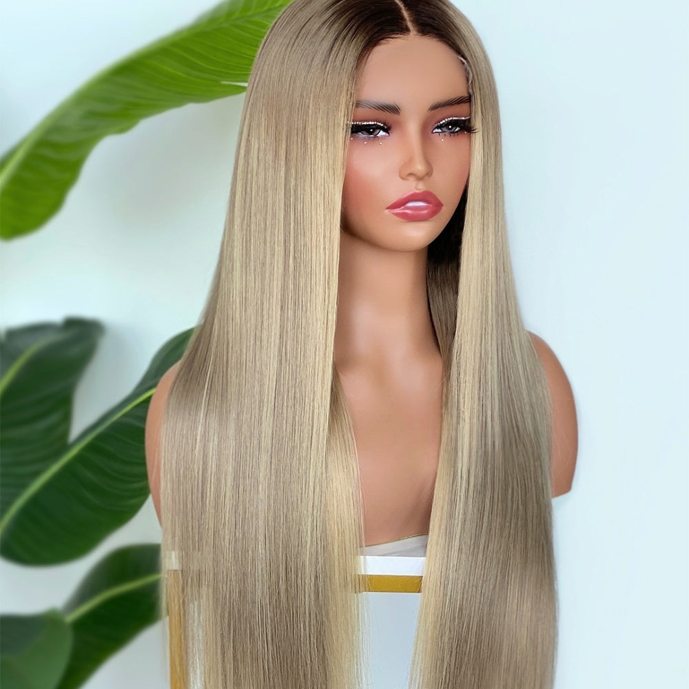 【Lux Customization】5X5/ 13x4 HD Lace Ombre Blonde Straight Wig