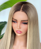 【Lux Customization】5X5/ 13x4 HD Lace Ombre Blonde Straight Wig