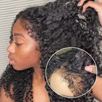Natural Edge Skin Melt Lace Frontal Wig Curly